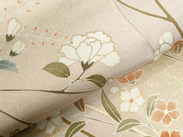 平和屋着物●訪問着 流水枝花文 暈し染め 金彩 正絹 逸品 CABI2161yc
