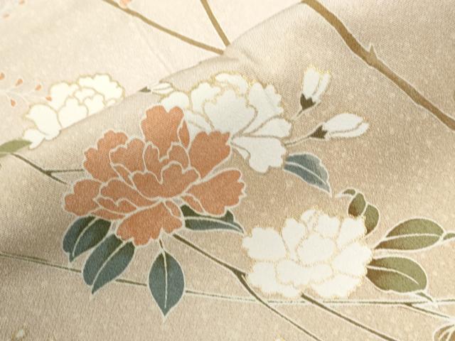 平和屋着物●訪問着 流水枝花文 暈し染め 金彩 正絹 逸品 CABI2161yc