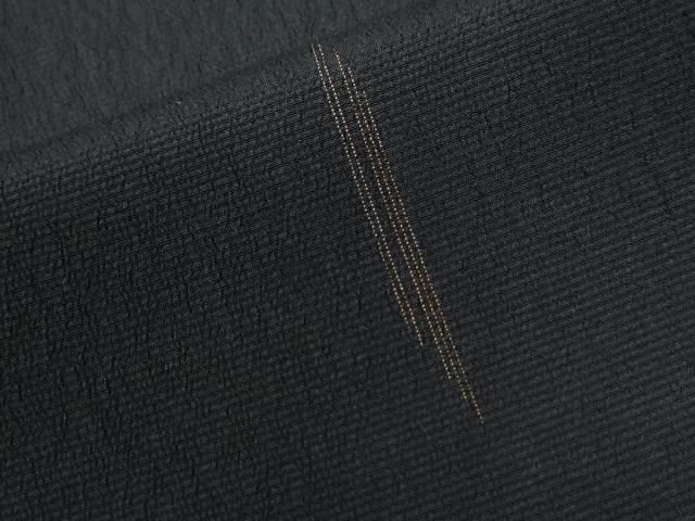 平和屋着物●本塩沢 霞文 黒地 正絹 逸品 CABI2164yc