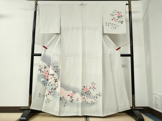 平和屋着物●訪問着 友禅 枝花文 暈し染め 正絹 逸品 CABI2168yc