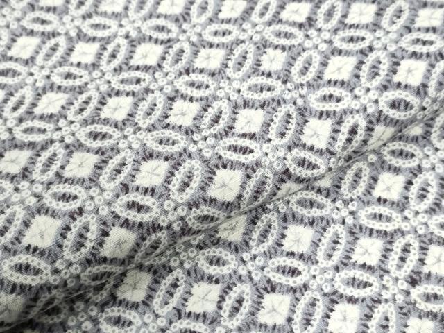 平和屋着物●上質な小紋 紬地 七宝文 正絹 逸品 CABI2183yc