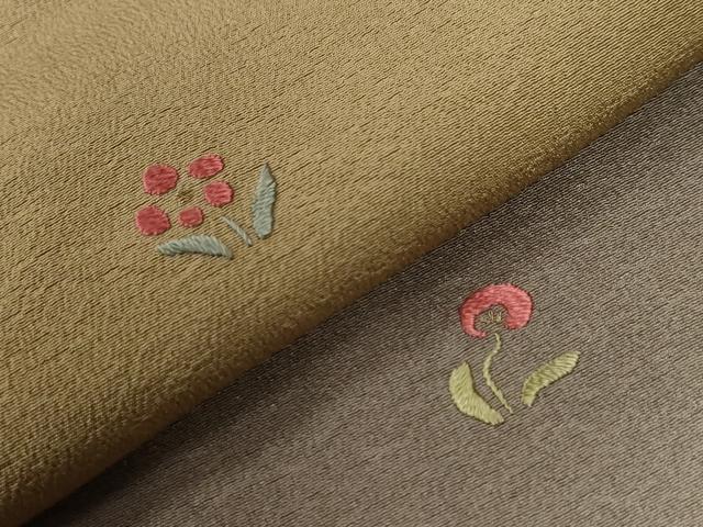 平和屋着物●訪問着 胴抜き仕立て 刺繍 草花丸文 暈し染め 金糸 正絹 逸品 未使用 CABI2187yc
