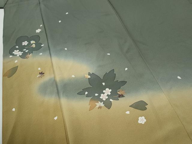 平和屋着物●訪問着 舞桜文 暈し染め 正絹 逸品 CABI2194yc