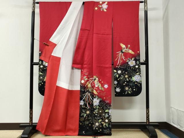 平和屋着物●豪華振袖 辻が花 鳳凰 暈し染め 金彩 正絹 逸品 CABI2226yc