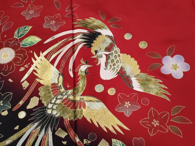平和屋着物●豪華振袖 辻が花 鳳凰 暈し染め 金彩 正絹 逸品 CABI2226yc