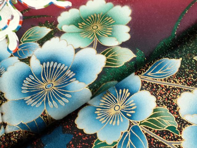 平和屋着物●豪華振袖・長襦袢セット 花蝶文 暈し染め 金彩 正絹 逸品 CABI2231yc