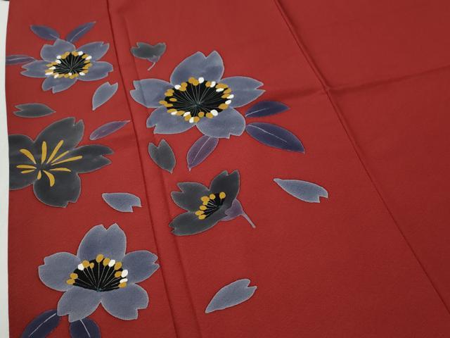 平和屋着物●豪華振袖 舞桜文 正絹 逸品 CABI2237yc