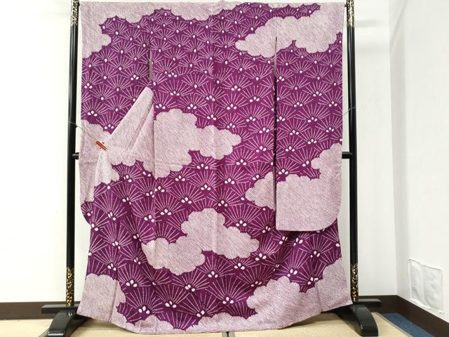 平和屋着物●豪華振袖 総絞り 雲取り松葉文 正絹 逸品 CABI2239yc