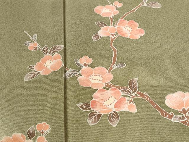 平和屋着物●訪問着 刺繍 枝花文 暈し染め 正絹 逸品 CABI2242yc