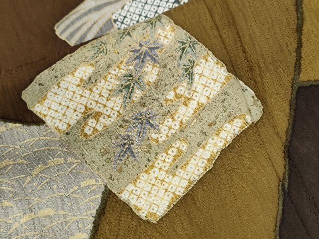 平和屋着物●訪問着 色紙重ね吉祥草花文 金彩 正絹 逸品 未使用 CABI2248yc