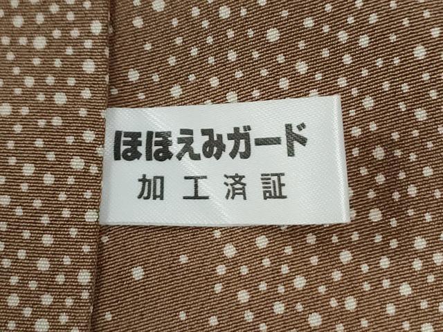 平和屋着物●上質な小紋 型染め 松葉文 鬼しぼ縮緬 正絹 逸品 CABI2259yc