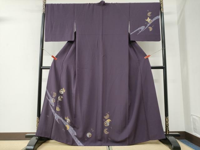平和屋着物●訪問着 雪輪吉祥舞桜文 金彩 正絹 逸品 CABI2264yc
