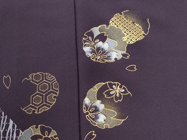 平和屋着物●訪問着 雪輪吉祥舞桜文 金彩 正絹 逸品 CABI2264yc