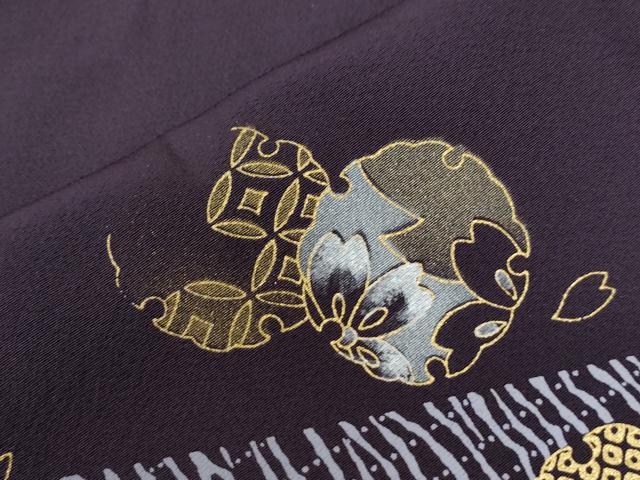 平和屋着物●訪問着 雪輪吉祥舞桜文 金彩 正絹 逸品 CABI2264yc