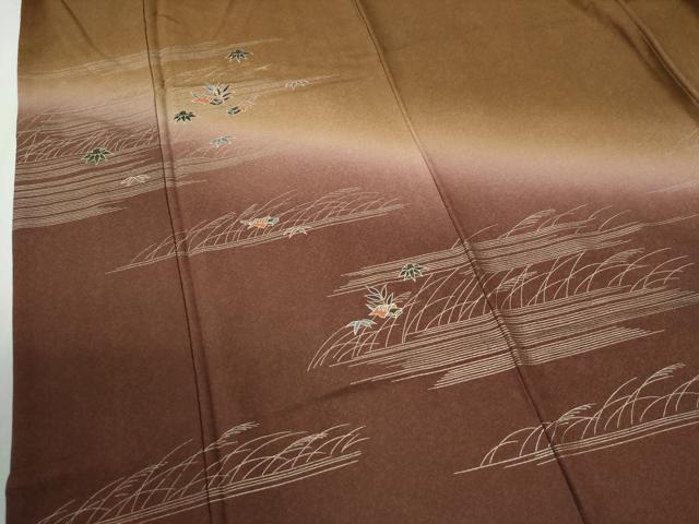 平和屋着物●訪問着 舟笹文 暈し染め 金彩 正絹 逸品 CABI2265yc