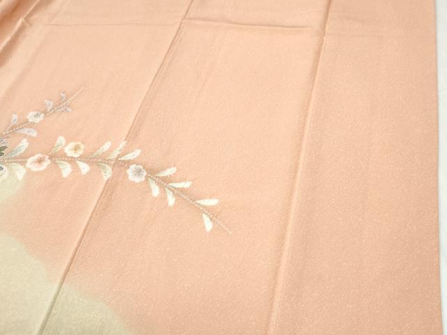平和屋着物●訪問着 草花文 暈し染め 金彩 正絹 逸品 CABI2272yc