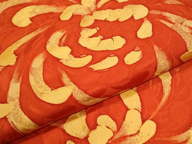 平和屋着物●豪華振袖 地紋起こし 乱菊 正絹 逸品 CABI2274yc