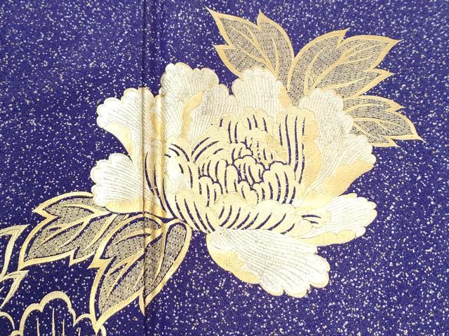 平和屋着物●豪華振袖・長襦袢セット 十二単 牡丹 銀通し地 正絹 逸品 CABI2276yc