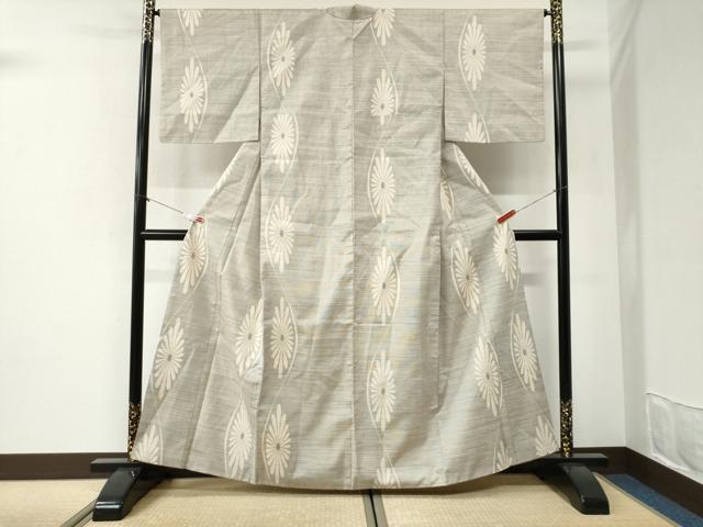 平和屋着物●上質な紬 菊 正絹 逸品 CABI2281yc
