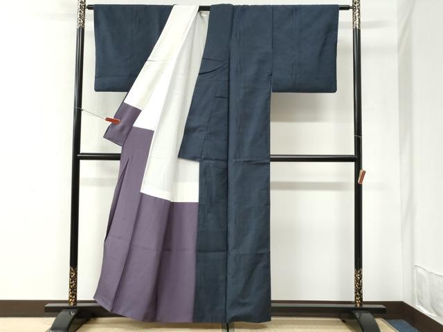 平和屋着物●本場大島紬 9マルキ よろけ縞 正絹 逸品 CABI2284yc