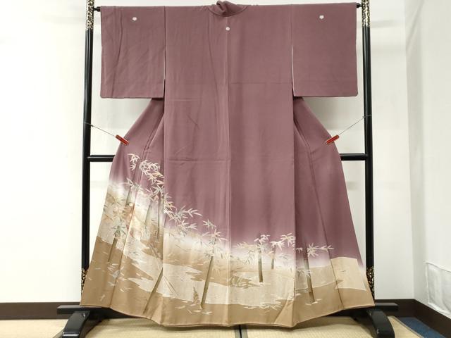 平和屋着物●中国三大刺繍 蘇州刺繍 スワトウ刺繍 総刺繍 色留袖 笹竹尾長鳥筍文 暈し染め 正絹 逸品 CABI2289yc