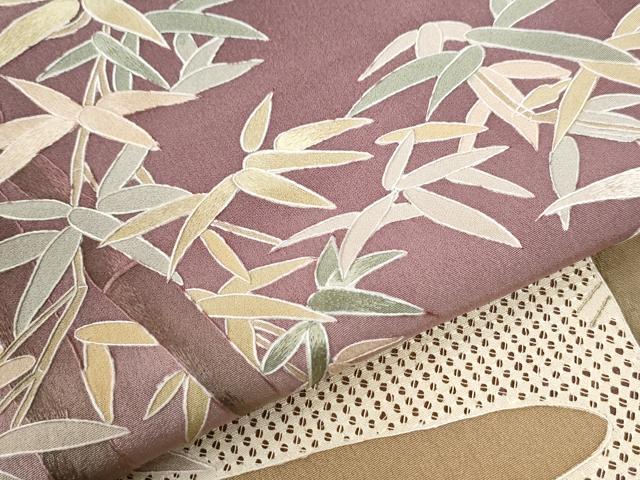 平和屋着物●中国三大刺繍 蘇州刺繍 スワトウ刺繍 総刺繍 色留袖 笹竹尾長鳥筍文 暈し染め 正絹 逸品 CABI2289yc