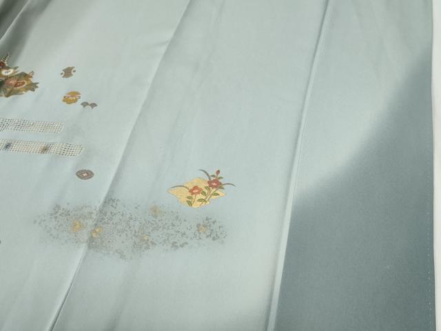 平和屋着物●中国三大刺繍 スワトウ刺繍 訪問着 松皮菱宝尽くし花松文 暈し染め 金彩 正絹 逸品 CABI2292yc
