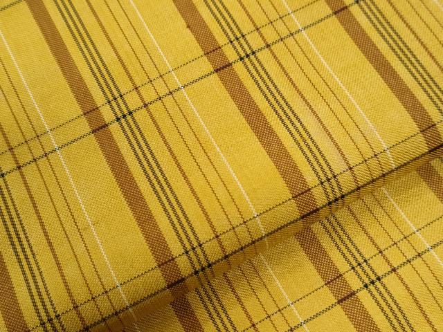 平和屋着物●本場黄八丈 綾織 紬 正絹 逸品 CABI2310yc
