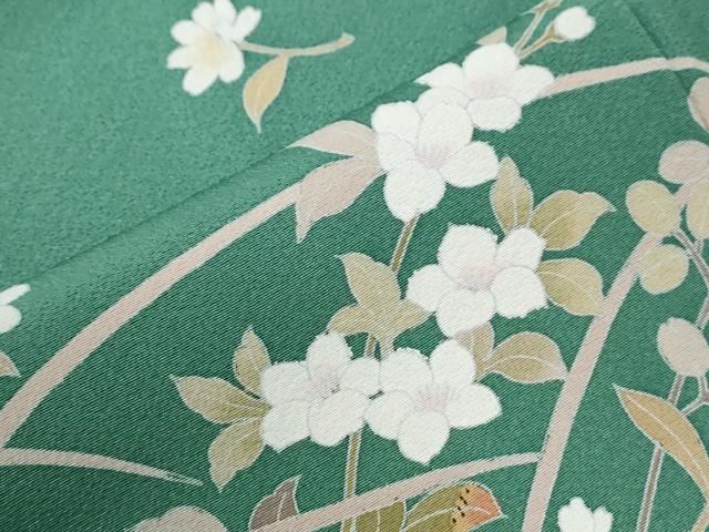 平和屋着物●訪問着 友禅 作家物 草花文 正絹 逸品 CABI2321yc