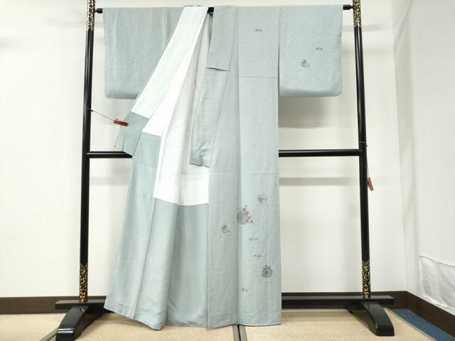 平和屋着物●中国三大刺繍 スワトウ刺繍 総刺繍 訪問着 雪輪草花文 正絹 逸品 CABI2322yc
