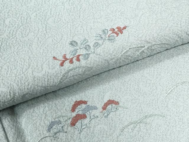 平和屋着物●中国三大刺繍 スワトウ刺繍 総刺繍 訪問着 雪輪草花文 正絹 逸品 CABI2322yc