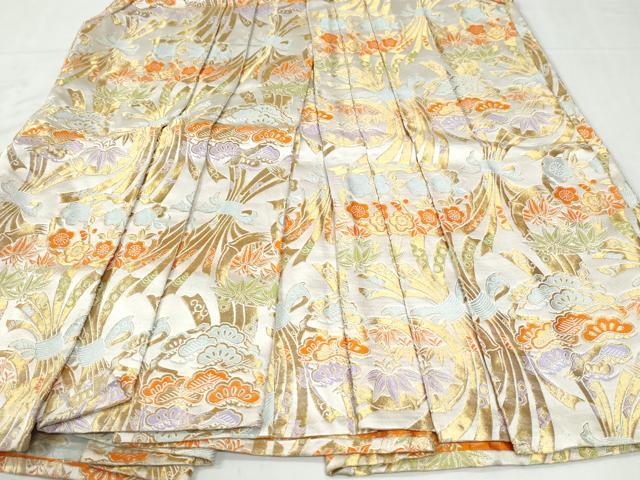 平和屋着物●男性 馬乗り袴 舞台衣装 金襴袴 束ね熨斗松竹梅花文 金糸 CABI2332yc