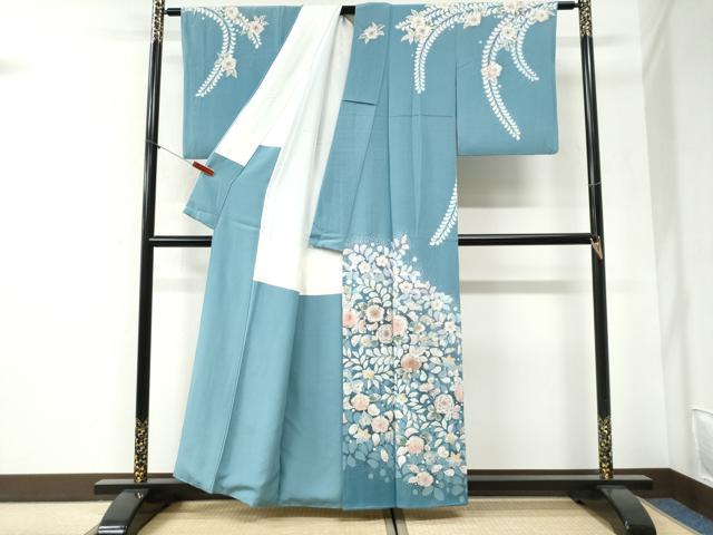 平和屋着物●銀座 志ま亀 訪問着 辻が花 暈し染め たとう紙付き 正絹 逸品 CABI2336yc