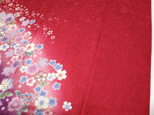 平和屋着物●豪華振袖 雪輪牡丹舞桜文 暈し染め 金彩 正絹 逸品 CABI2344yc