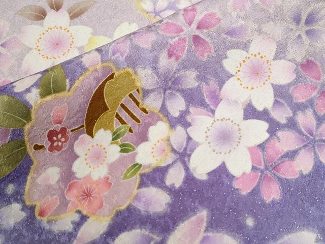平和屋着物●豪華振袖 駒刺繍 舞桜文 暈し染め 黒地 金通し地 正絹 逸品 CABI2345yc