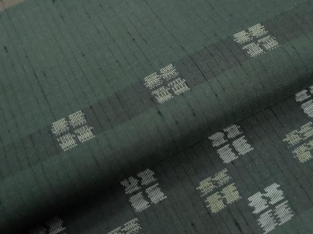 平和屋着物●上質な紬 横段吉祥文 正絹 逸品 未使用 CABI2359yc