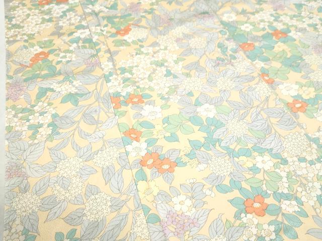 平和屋着物●上質な小紋 草花文 正絹 逸品 未使用 CABI2360yc
