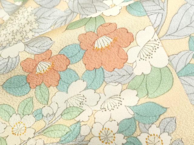 平和屋着物●上質な小紋 草花文 正絹 逸品 未使用 CABI2360yc