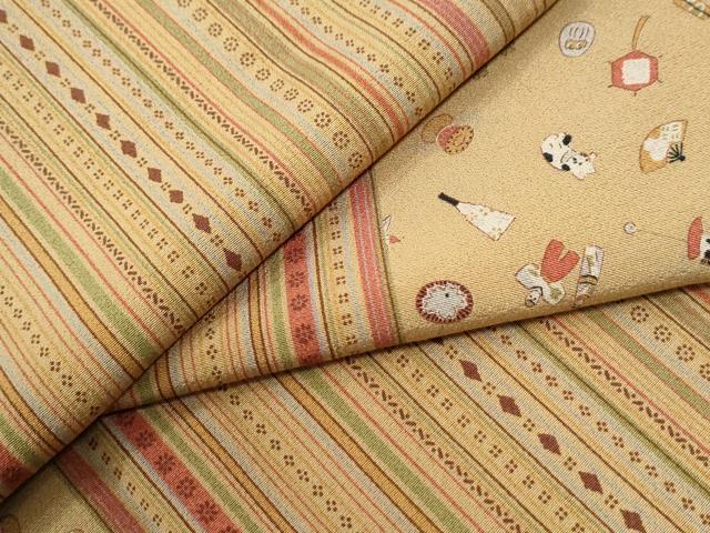 平和屋着物●上質な小紋 玩具文 正絹 逸品 CABI2363yc