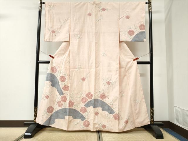 平和屋着物●訪問着 紬地 辻が花 絞り 正絹 逸品 CABI2364yc