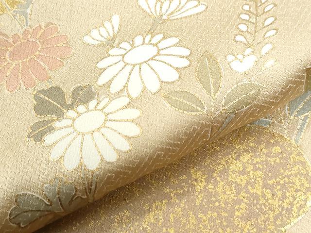 平和屋着物●訪問着 駒刺繍 霞枝菊文 金彩 正絹 逸品 CABI2374yc