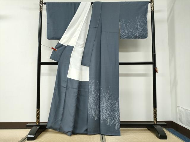 平和屋着物●訪問着 江戸小紋 草木文 正絹 逸品 未使用 CABI2386yc