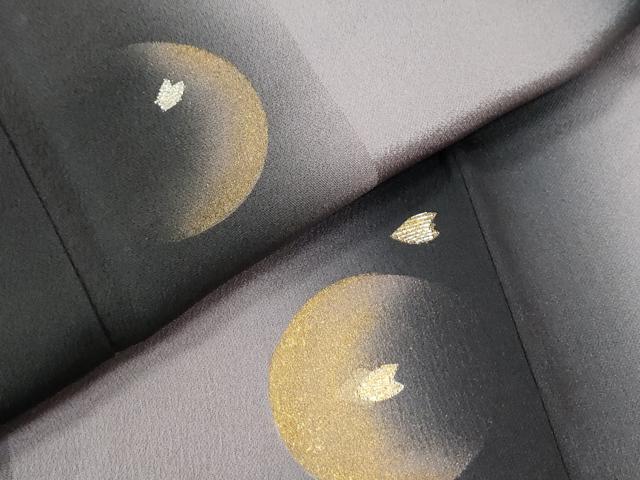 平和屋着物●訪問着 竹屋町刺繍 三日月 舞花弁 暈し染め 金彩 正絹 逸品 CABI2400yc