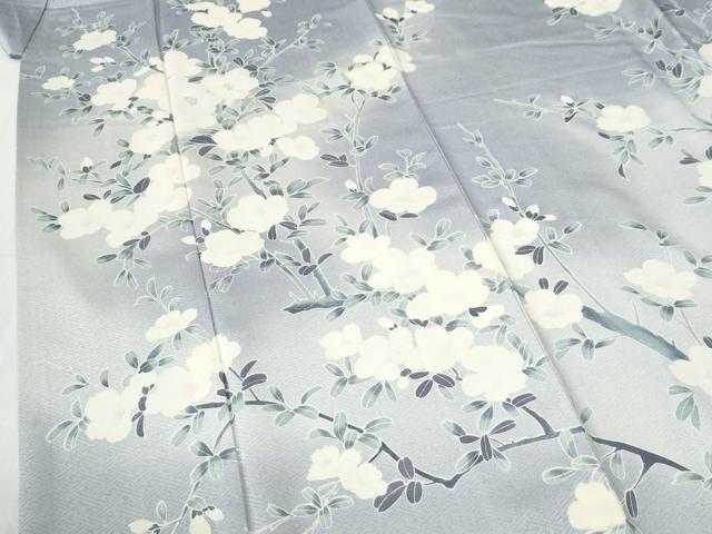 平和屋着物●訪問着 刺繍 枝花文 暈し染め 金彩 正絹 逸品 CABI2404yc