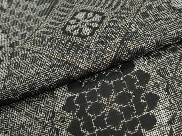 平和屋着物●本場大島紬 龍郷絣 正絹 逸品 CABI2413yc