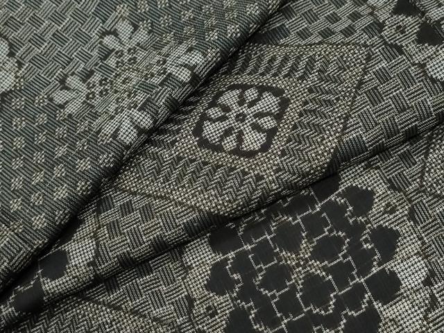 平和屋着物●本場大島紬 龍郷絣 正絹 逸品 CABI2413yc