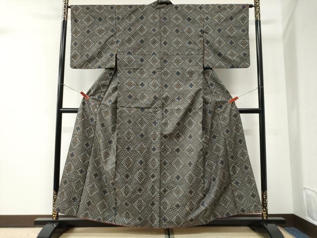 平和屋着物●本場大島紬 龍郷絣 正絹 逸品 CABI2414yc