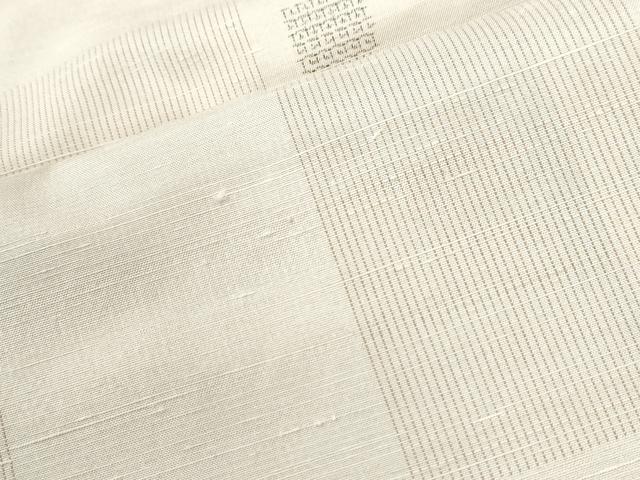 平和屋着物●上質な紬 背抜き仕立て 80亀甲 市松吉祥文 正絹 逸品 CABI2422yc