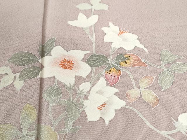 平和屋着物●京加賀友禅 百貫達雄 訪問着 枝花文 暈し染め 正絹 逸品 CABI2423yc