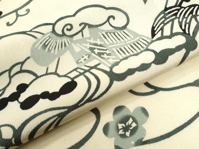 平和屋着物●訪問着 型染め 御所解松竹梅 正絹 逸品 CABI2424yc